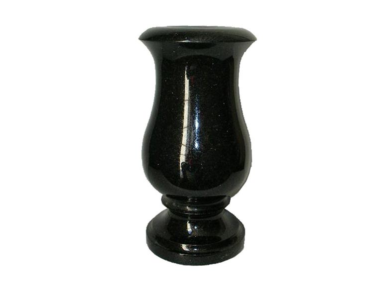 гранитная  ваза черная